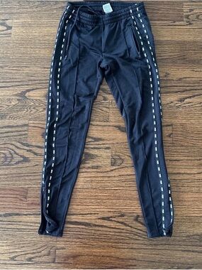 PINK Victoria's Secret Black Track Joggers with Side Tape